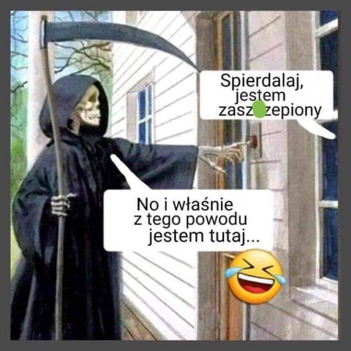 Może być memem przedstawiającym tekst „Spierdalaj, jestem zasz zepiony No i właśnie z tego powodu jestem tutaj...”