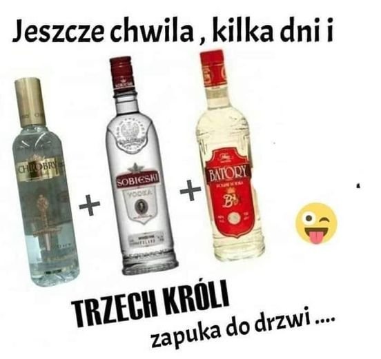 Może być zdjęciem przedstawiającym napój i tekst „Jeszcze chwila, kilka dnii YOOKA + BATORY + Bì TRZECH KRÓLI zapuka do drzwi....”