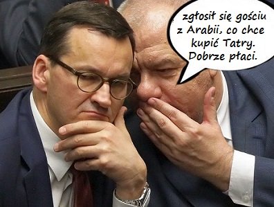 Może być zdjęciem przedstawiającym 1 osoba i tekst „zgłosił się gościu z Arabii, co chce kupić Tatry. Dobrze płaci.”