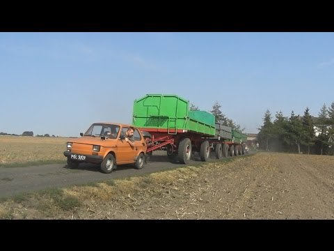 Maluch (Fiat 126p) ciągnie cztery duże przyczepy! STRONG SMALL CAR! 20ton  kontra maluch! Hardcore! - YouTube