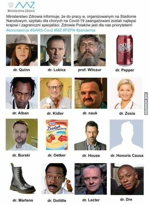 ministerstwo zdrowia informuje że do pracy w organizowanym na stadionie
