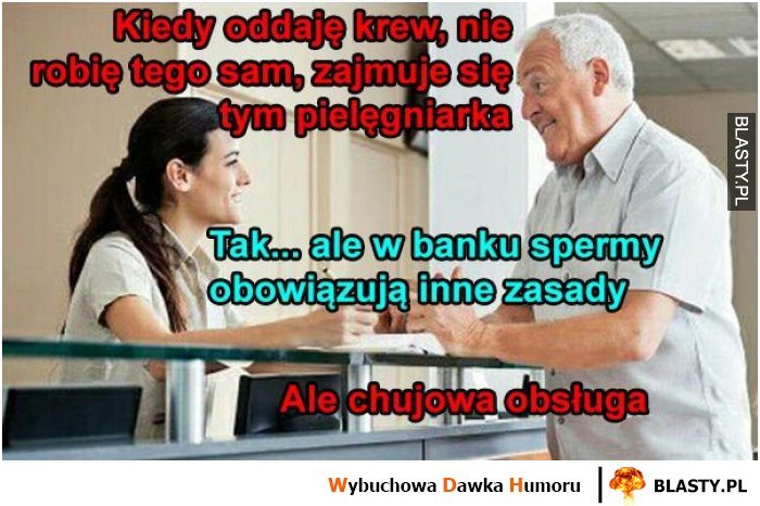 Obsługa w banku spermy