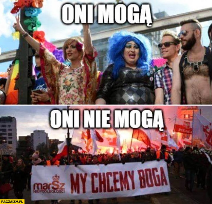 Oni mogą marsz równości LGBT, oni nie mogą Marsz Narodowy - Paczaizm.pl