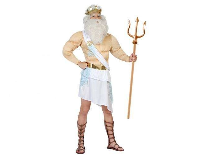 Strój Posejdon, Grecki Bóg Dorośli, M-L, 1 szt. | Akcesoria dekoracyjne \  Stroje \ Męskie Wydarzenia \ Karnawał \ Stroje karnawałowe i dodatki \  Stroje dla dorosłych \ Stroje dla mężczyzny Stroje,