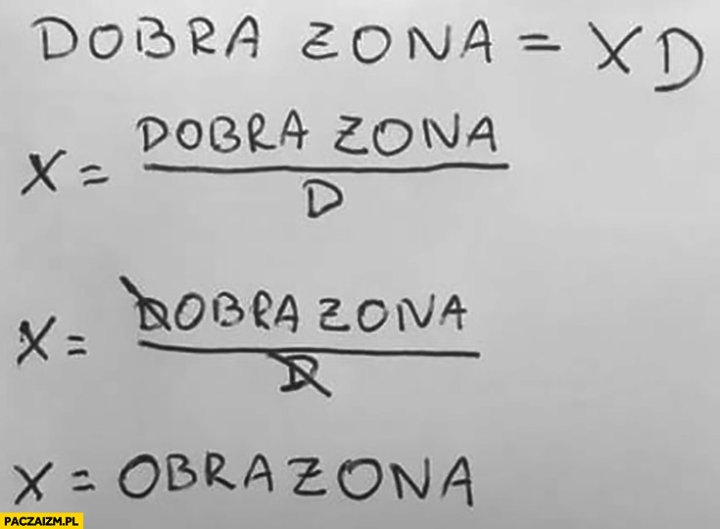 rownanie-dobra-zona-xd-x-rowna-sie-obraz