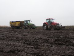 John Deere 8345R & Case Magnum 280