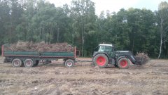 Fendt 820 Vario + Quckie + Przyczepa