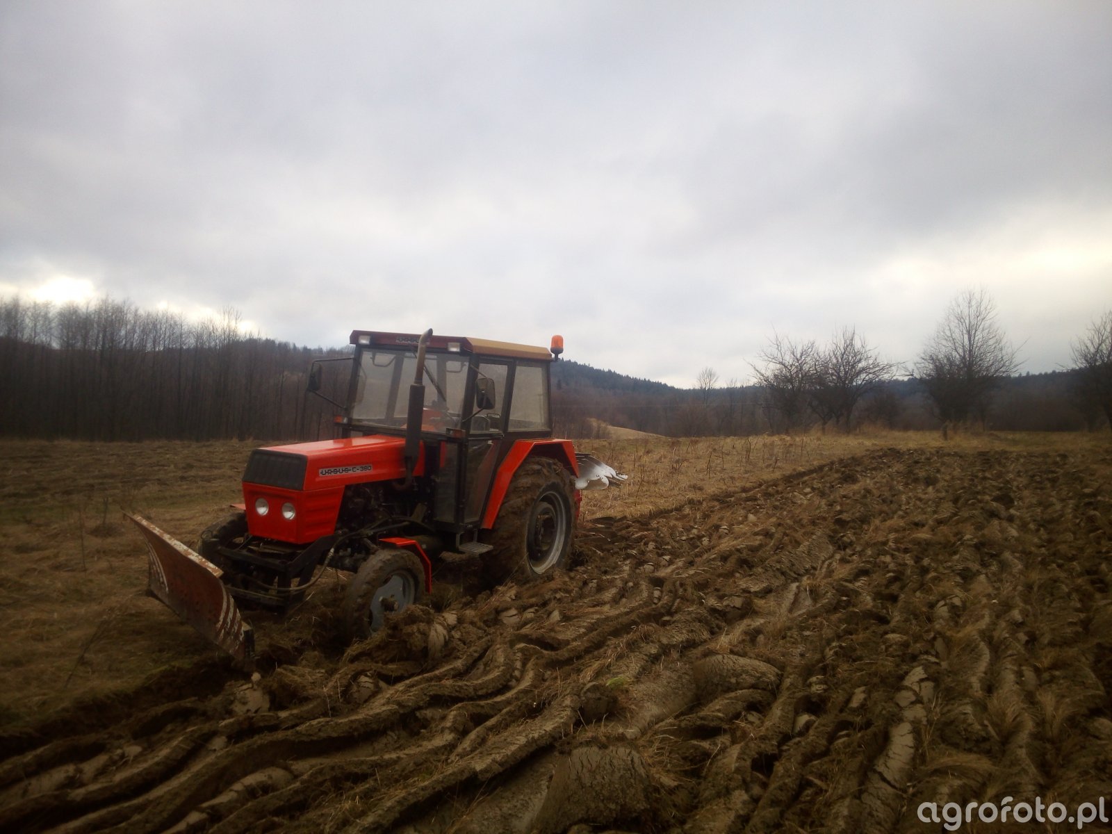 Ursus C360 & pług do śniegu & wiegard