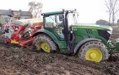 John Deere 6140R + Pottinger Aerosem