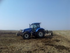 New Holland T6.145 + Fortschritt B-201