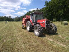 Massey Ferguson 3095 + New Holland 548