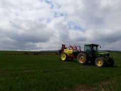 John deere 7810 + kverneland Ikarus S28