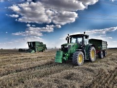 John deere 6140r i 1470 - pszenica - 24.07.2018
