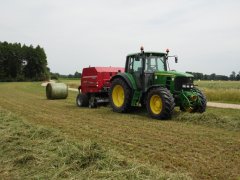 John Deere 6630 i Case IH RB 344R