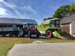 Massey Ferguson 3635 oraz Claas Dominator 78s