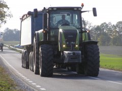 Claas Axion 850 & Naczepa łódka - Wielton