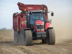 Massey Ferguson 7620 & Przyczepa przeładunkowa Grimme Hawe