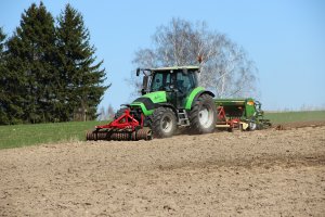 Deutz Fahr Agrotron K110 + siewnik talerzowy Amazone d9 3000 super + wał expom cambridge