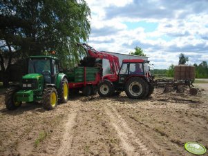 John Deere 6130 i Zetor 6340