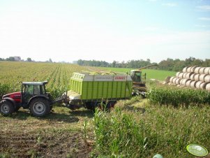 Same Silver 130 + Claas Quantum i New Holland FX375