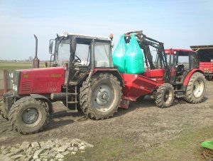 Belarus MTZ 820 + Rauch MDS 901 i Zetor 8540