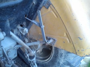 Dźwignia zewnętrznego sterowania podnośnikiem