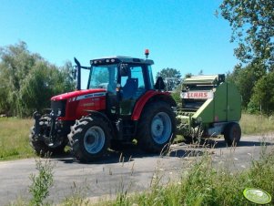 Massey Ferguson 5455 + Claas Rollant 44 s