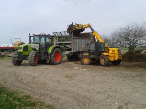 Claas Ares 616 + Fliegl Gigant ASW 160 + JCB 526 S