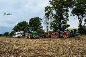 Claas Xerion 5000 + Horsch Terrano 6 FM , John Deere 8360R + Lemken Vari Diamant