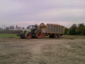 Claas Ares 826 RZ i Veenhuis Super Silagewagen