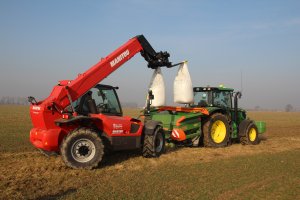 Manitou MLT845 + John Deere 6115R + Wysiewacz Amazone