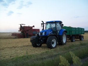 New Holland T6.175 + 2x HL8011 & Bizon Z056