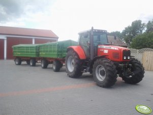 Massey Ferguson 6490 i przyczepy Pronar 10 t