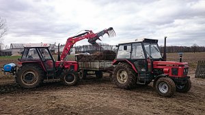 Zetor 7745 + iT1600 + Krokodyl & Zetor 7211 +  Agromet Warfama T-032