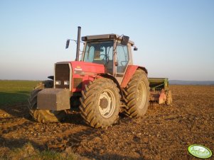 Massey Ferguson 3125+Brona wirnikowa Niemeyer&Amazone D7 Super S