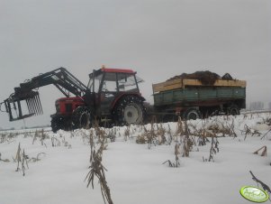 Zetor 7745T + ładowacz i przyczepa 