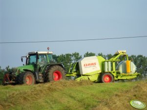 Fendt 716 Vario + prasoowijarka Claas Rollant 255