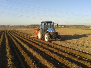 New Holland td60d i sadzarka Agromet Pionier 2 rzędowa