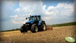 New Holland TM175 + Agregat ścierniskowy