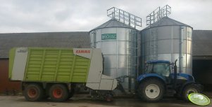 New Holland T6080 &amp; Claas Cargos 9400