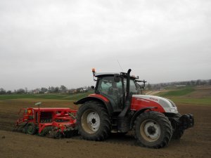 Steyr Profi 6140 + Unia Group Ares Tl + Unia Group Polonez 3/550 D