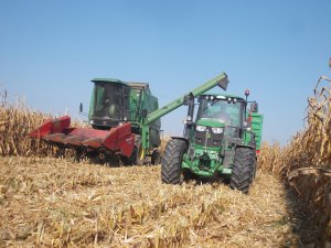 John Deere 1065 + Geringhoff 4 / John Deere 6140M + MetalTech DB12