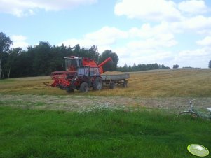 Zetor 7745 T + przyczepa D-47 + Bizon Z058