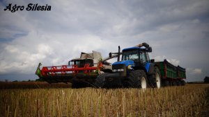 Claas Lexion 580 + New Holland TM175