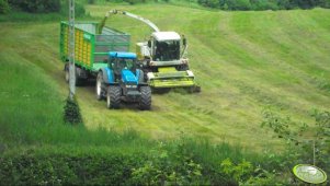 New Holland tm 190 & Joskin Silo-SPACE i Claas jaguar 830