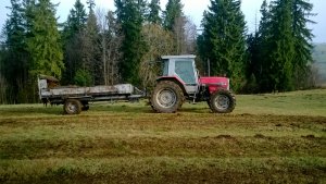 Massey Ferguson 3075 & rozrzutnik 3,5 t