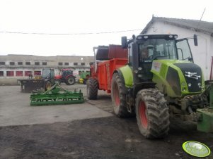 Claas Axion 830 + Brochard