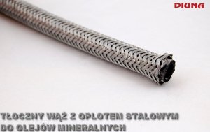 Tłoczny wąż do olejow mineralnych z oplotem stalowym