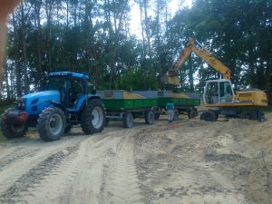 Landini legend 120 + D 47x2 + koparka LIEBHERR 904