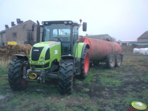 Claas Ares 657 ATZ + beczkowóz